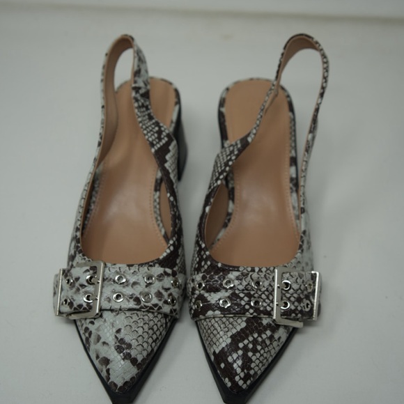 Shoes - Snakeskin Patterned Heels